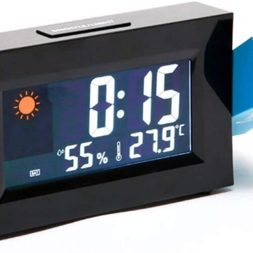 Ceas Meteo 8290 BLUE cu Proiectie LED Rosie Alarma si Temperatura 1